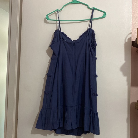 Size M. Mini dress. Fridge detail on front. Ruffle bottom. NWOT. - Picture 2 of 2